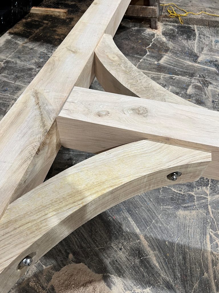 Oak Framed Car port Joints