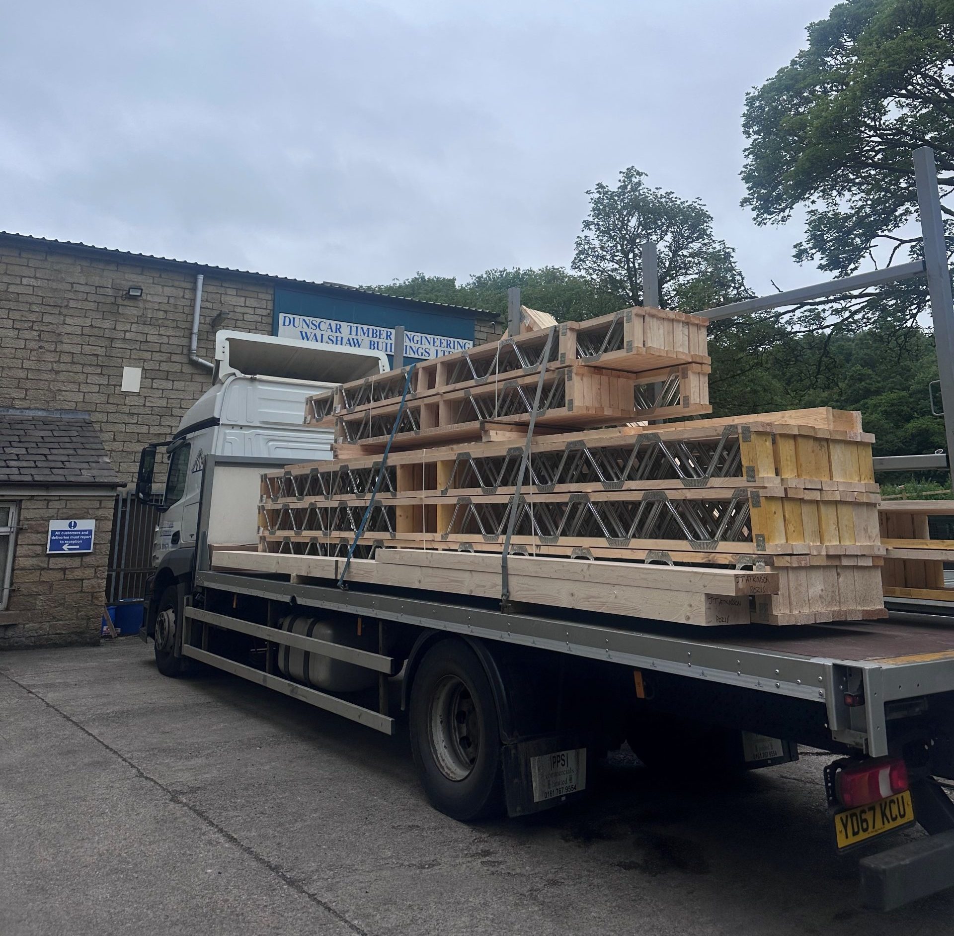 Posi-Joist manufacturing at Dunscar Timber Engineering workshop, Bolton