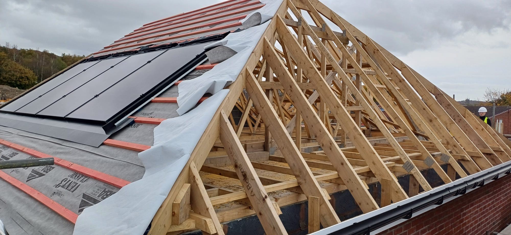 Roof trusses manufactured by Dunscar Timber Engineering in Bolton